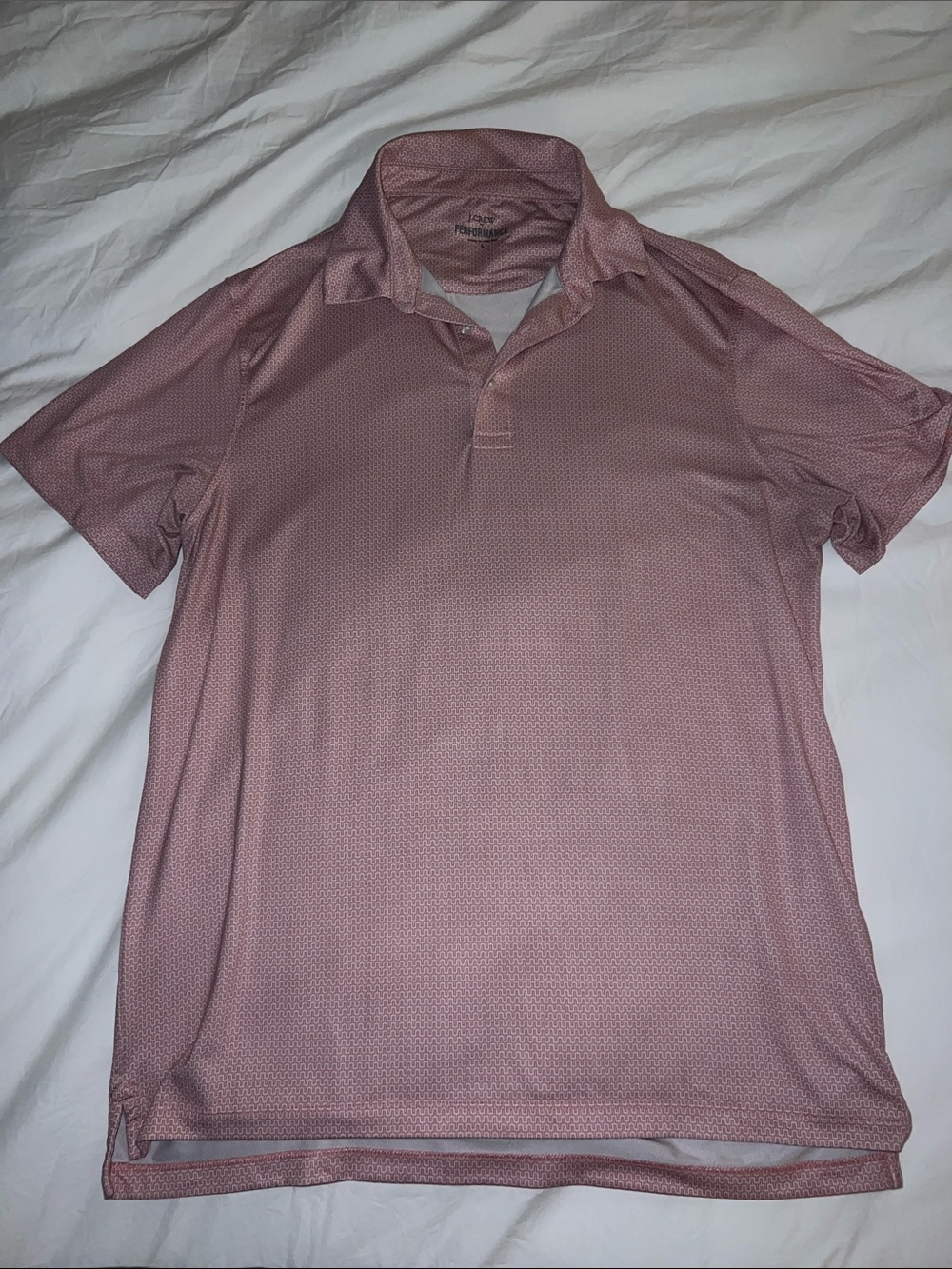 J. Crew Men's Performance Polo - Pale Pink